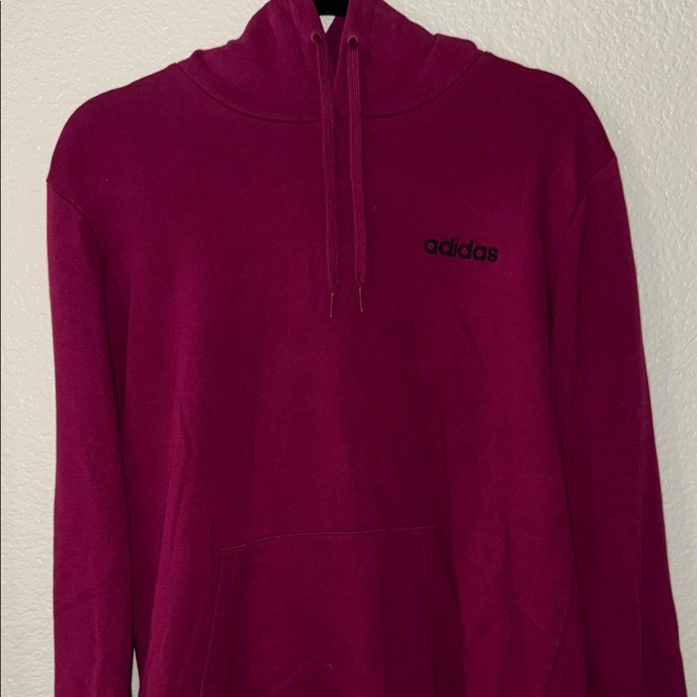 Adidas Burgundy Hoodie with Black Logo